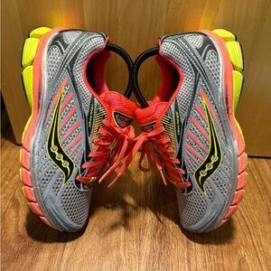 Saucony Women's Gray and Red Athletic Shoes